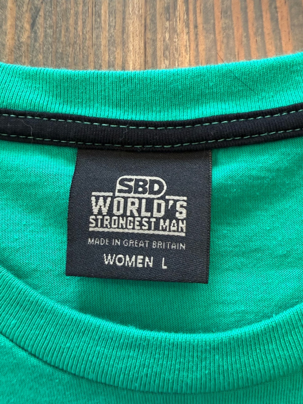 SBD Women's Short Sleeve Tee in Green - World's Strongest Man - Picture 3 of 5